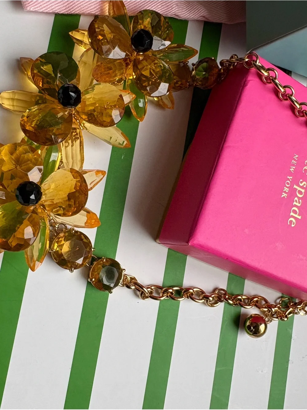 kate spade amber floral crystal necklace - Picture 2 of 5